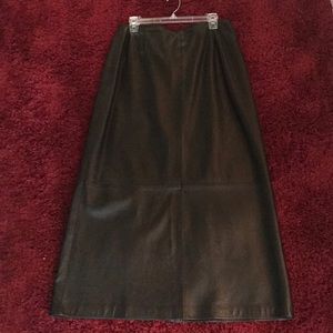 Genuine leather skirt